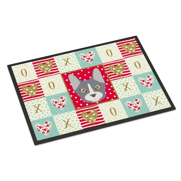 Carolines Treasures 18 x 27 in. Don Sphynx Cat Love Indoor or Outdoor Mat CK5111MAT - main
